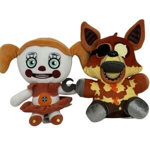 Two Five Nights at Freddy’s Circus Baby & Pirate Foxy Plush FUNKO 2017, 2021